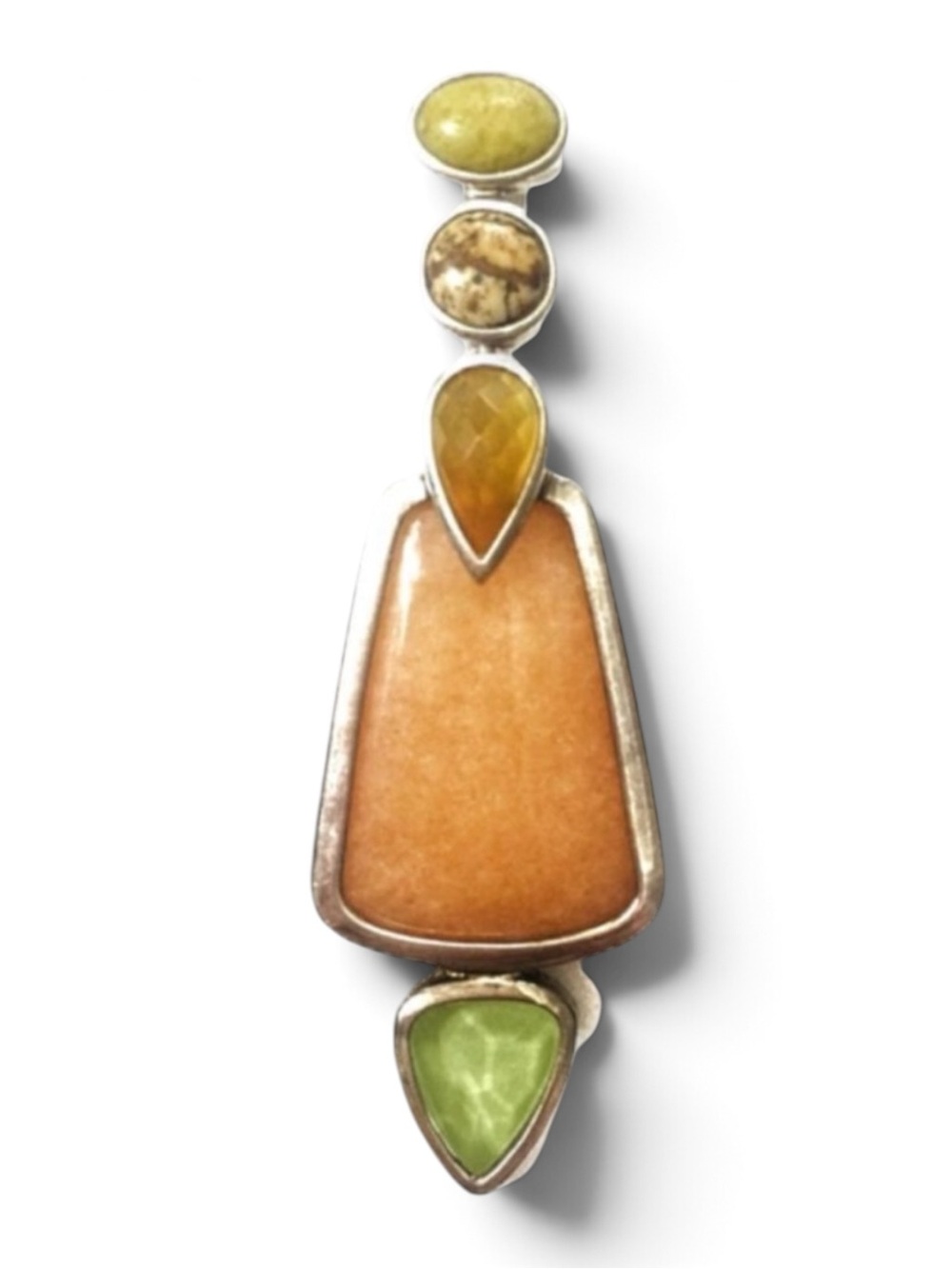 Whitney Kelly 925 Sterling Silver Multi-Gem Stone Pendant